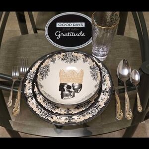 Royal Stafford Dinnerware Set - Black and Cream